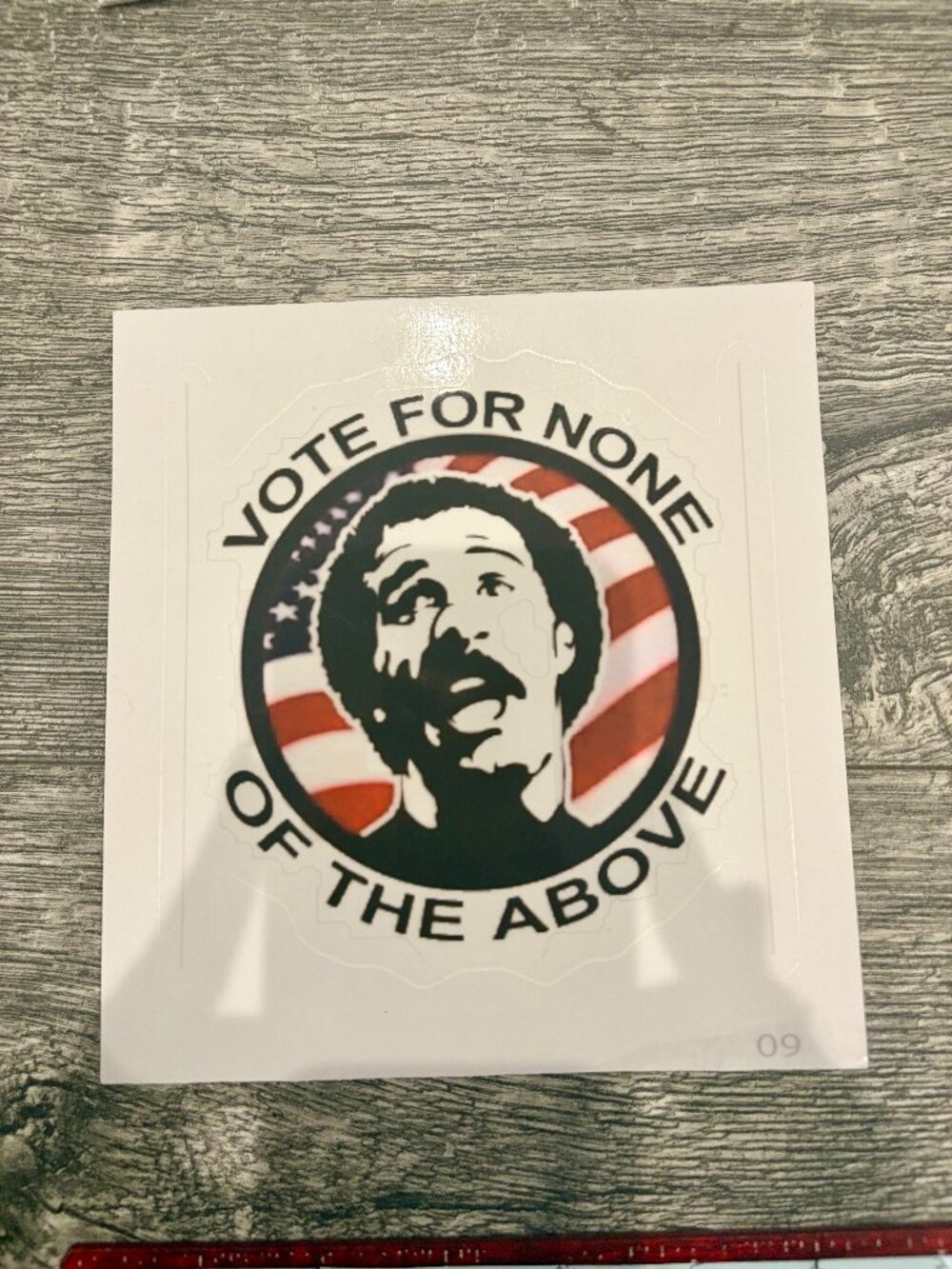 6"x6" Stickers "Vote for None of the Above" Funny Humorous Vote for President